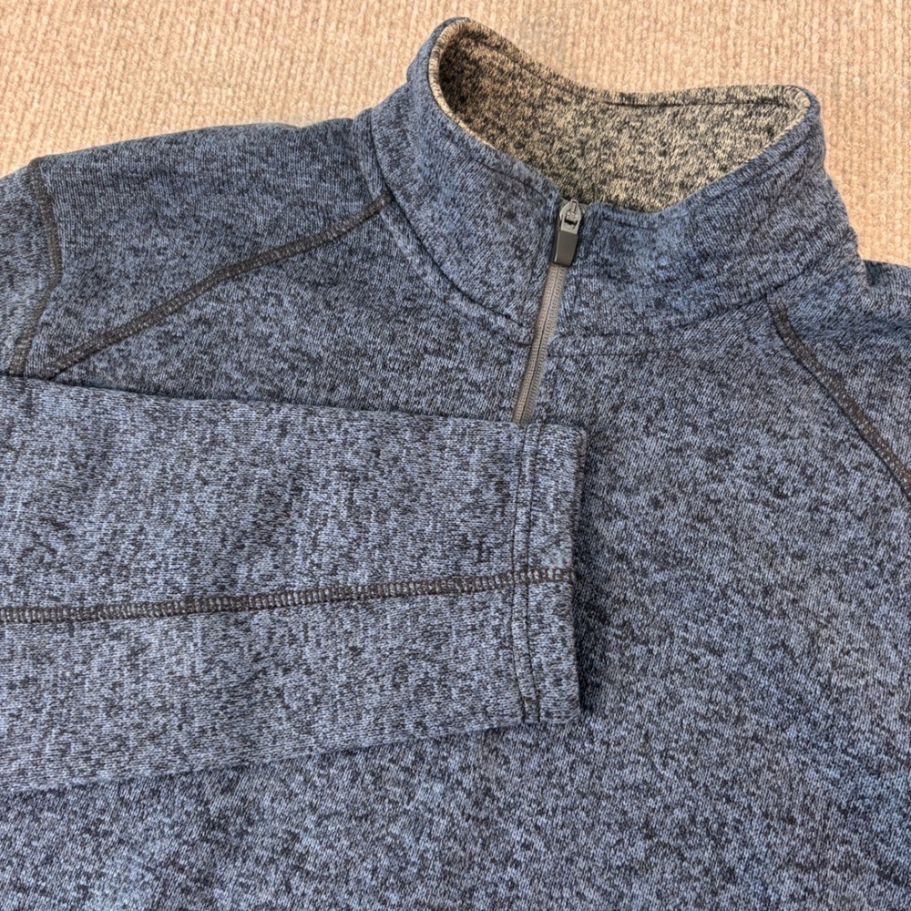 Eddie Bauer Navy Blue Radiator 1/4 Zip Fleece Pullover Men's Size XL NWT
